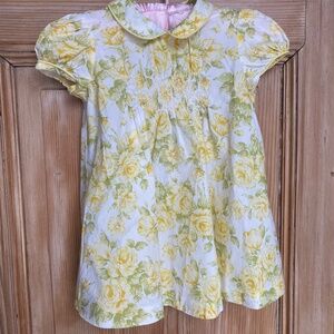 CACHAREL YELLOW INFANT DRESS WITH BONNET & SHOES/ HAT SET SIZE: 3 MONTH